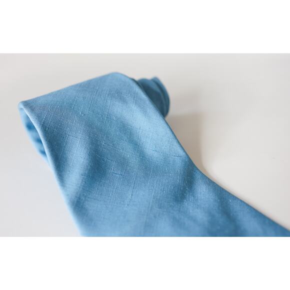 Vtg Dunhill Italy Silk Blue Necktie Old Money Wedding Preppy Business Corporate - Picture 8 of 15